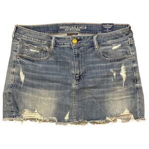 American Eagle Outfitters denim mini Skirt Jean super super stretch size 18